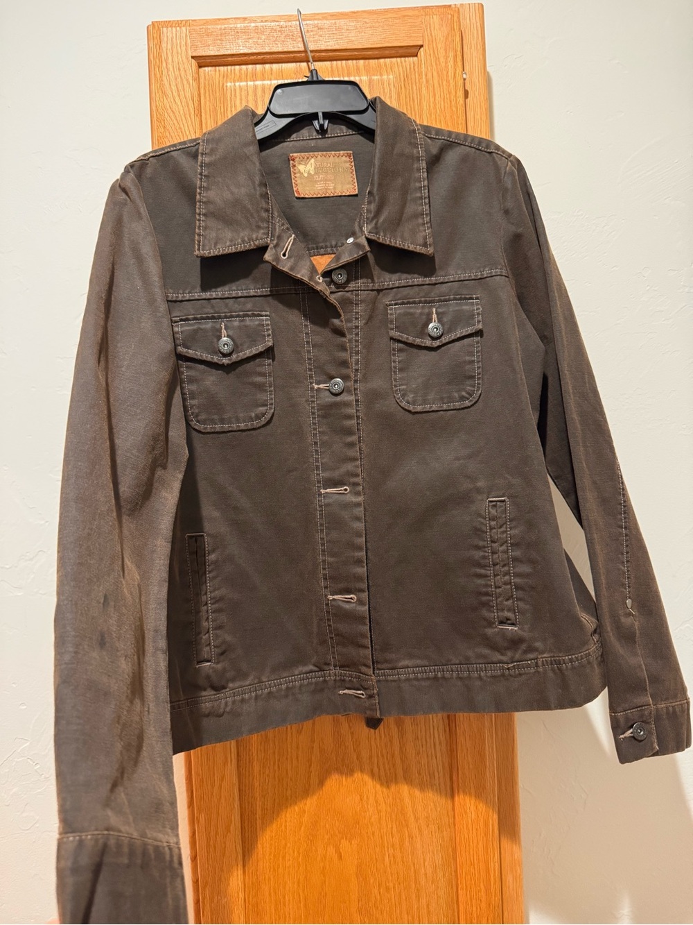 Natural Reflections Dark Brown Faux Leather Type Jacket